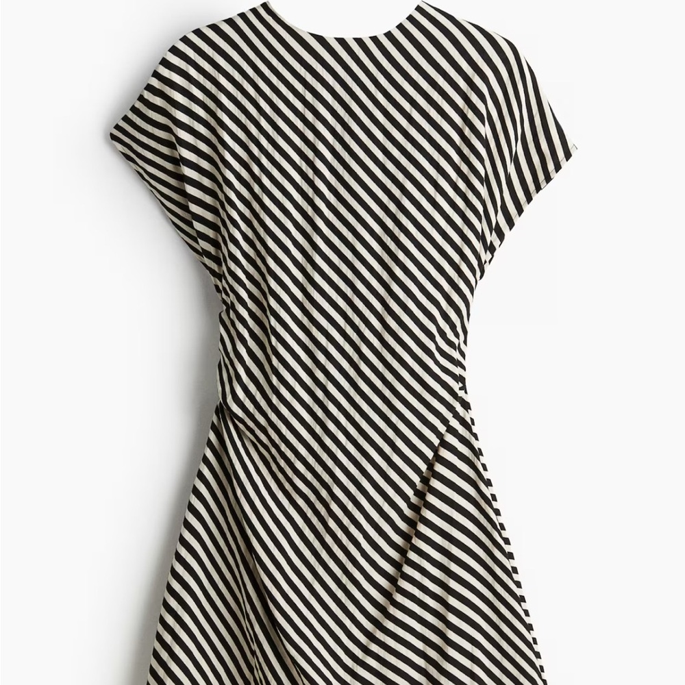 H & M striped tapered waist dress, size XS